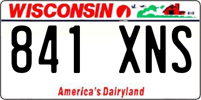 WI license plate 841XNS