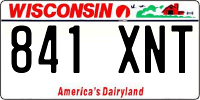 WI license plate 841XNT