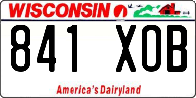 WI license plate 841XOB