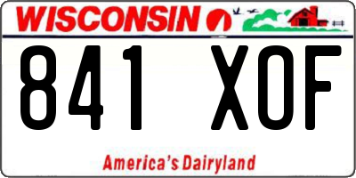 WI license plate 841XOF
