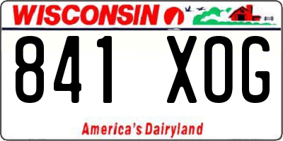 WI license plate 841XOG