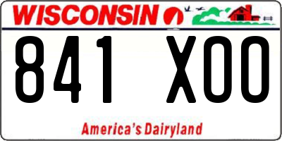 WI license plate 841XOO