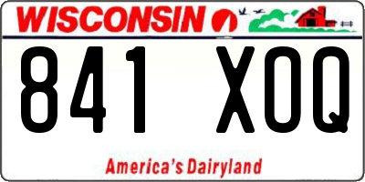 WI license plate 841XOQ