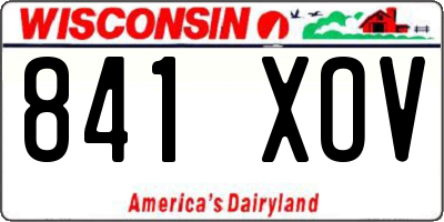 WI license plate 841XOV