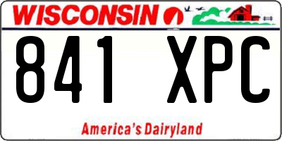 WI license plate 841XPC