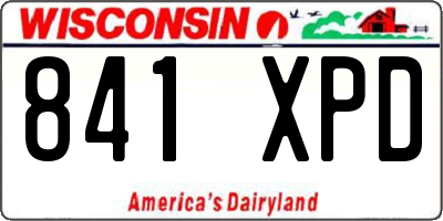 WI license plate 841XPD