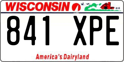 WI license plate 841XPE