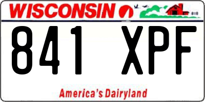 WI license plate 841XPF