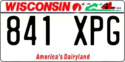 WI license plate 841XPG
