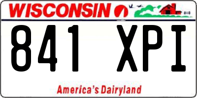 WI license plate 841XPI