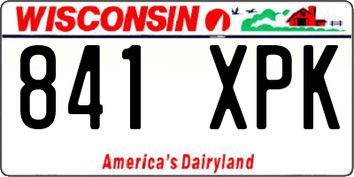 WI license plate 841XPK