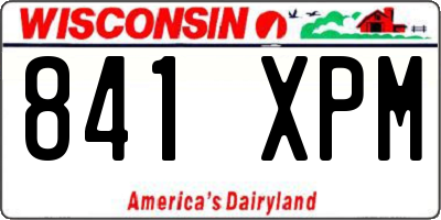 WI license plate 841XPM