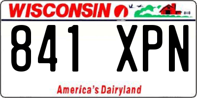 WI license plate 841XPN