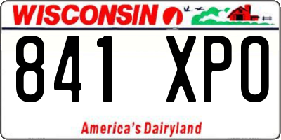 WI license plate 841XPO