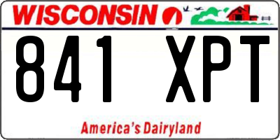 WI license plate 841XPT