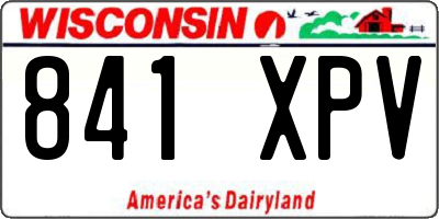 WI license plate 841XPV