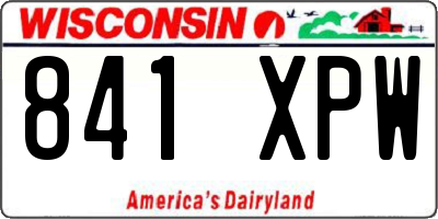 WI license plate 841XPW