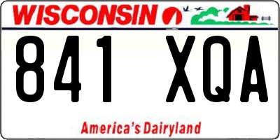 WI license plate 841XQA