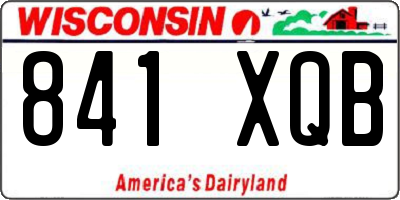 WI license plate 841XQB