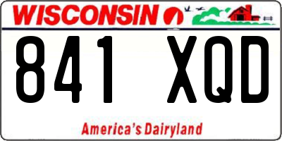WI license plate 841XQD