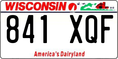 WI license plate 841XQF