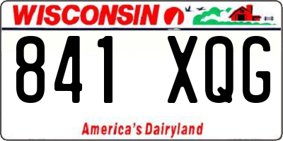 WI license plate 841XQG