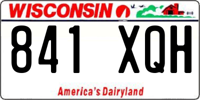 WI license plate 841XQH