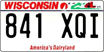 WI license plate 841XQI