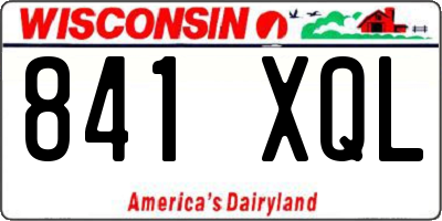 WI license plate 841XQL
