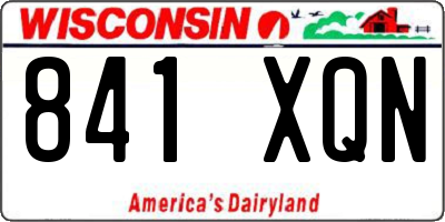 WI license plate 841XQN