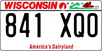 WI license plate 841XQO