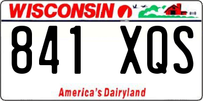 WI license plate 841XQS