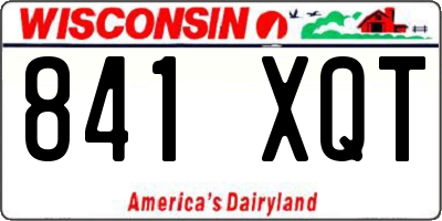WI license plate 841XQT