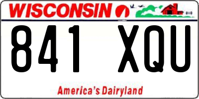 WI license plate 841XQU