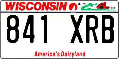 WI license plate 841XRB