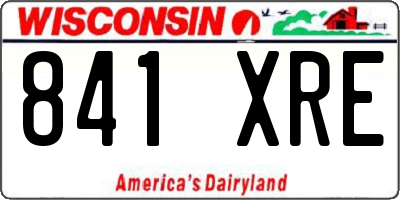 WI license plate 841XRE