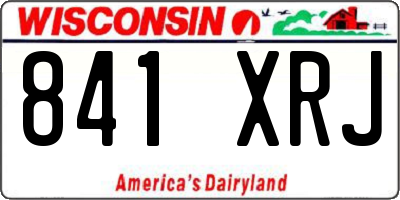 WI license plate 841XRJ