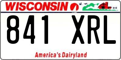WI license plate 841XRL