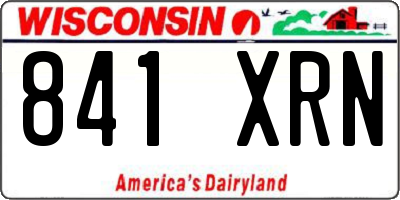 WI license plate 841XRN