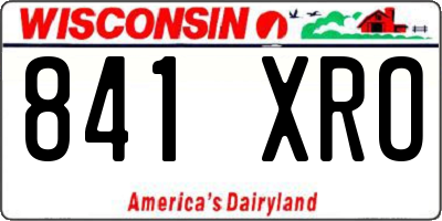 WI license plate 841XRO