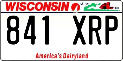 WI license plate 841XRP