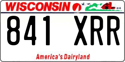 WI license plate 841XRR