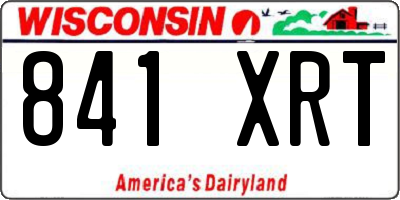 WI license plate 841XRT