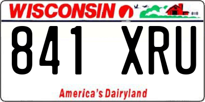 WI license plate 841XRU