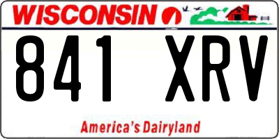 WI license plate 841XRV