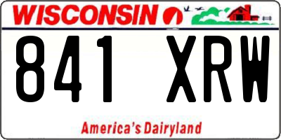 WI license plate 841XRW