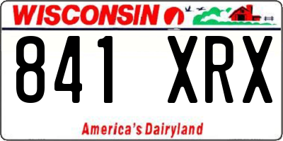 WI license plate 841XRX