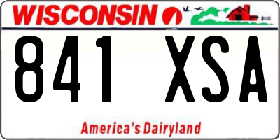 WI license plate 841XSA