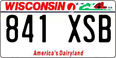 WI license plate 841XSB