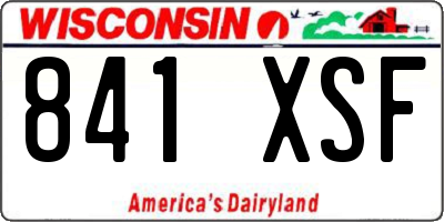 WI license plate 841XSF